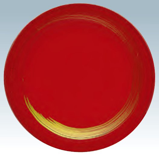 回転寿司皿 赤一筆 φ15ｃｍ 食洗対応