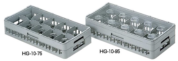 洗浄機用ラック 弁慶 ハーフサイズ １０仕切りグラスラックの通販