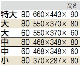 サイズ表