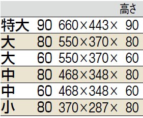 サイズ表