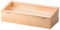 木製 ネタ箱　目皿 アクリル蓋 ステンレスバット付 長 傾斜型
