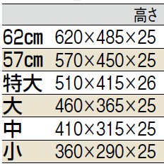 サイズ表