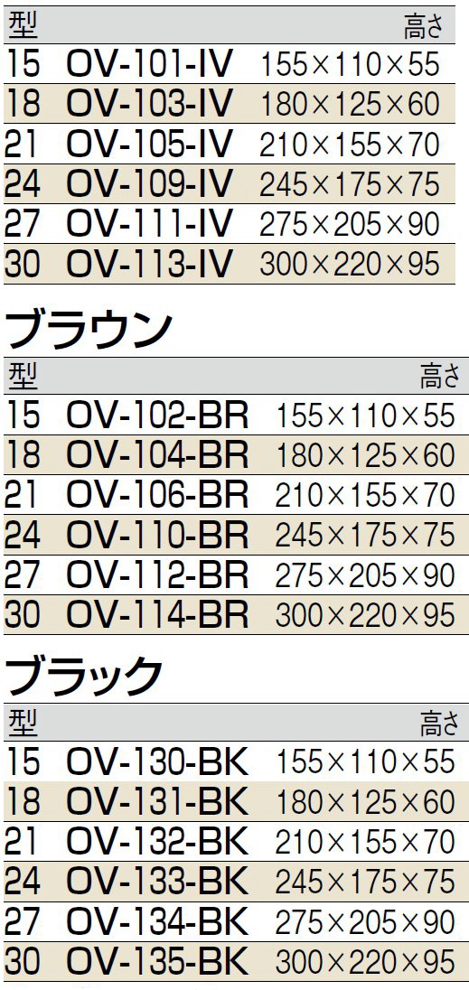 サイズ表