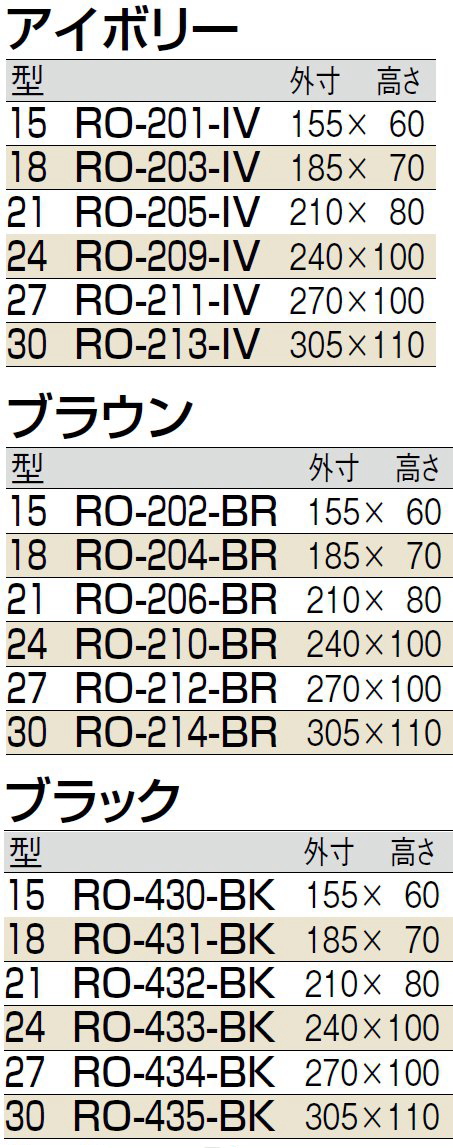 サイズ表