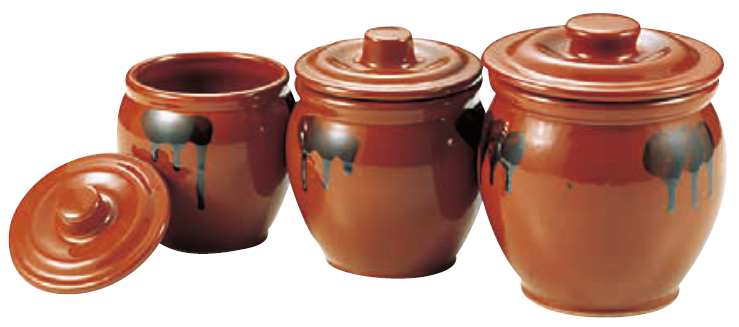 陶器 蓋付ミニかめ（ソース入れ）