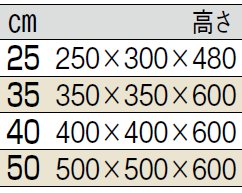 サイズ表