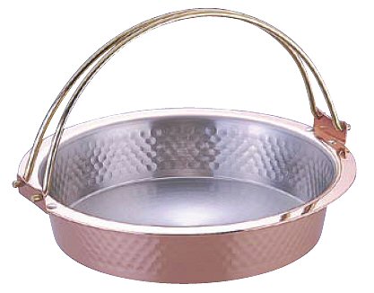 超激安‼️すき焼き鍋 ツル付 26cm IH2058L 純銅製 鍋