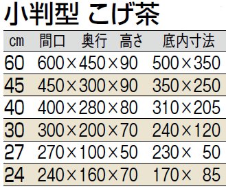 サイズ表