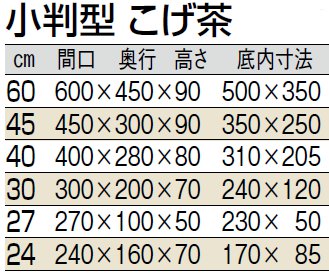 サイズ表