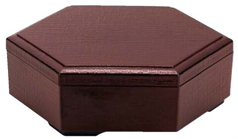 新8寸 布目六角弁当 溜(A)