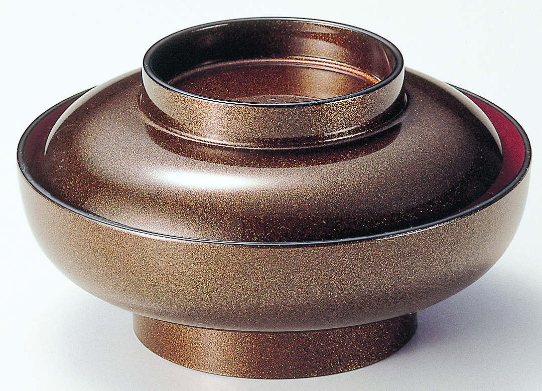 耐熱 荒野椀 梨地内朱