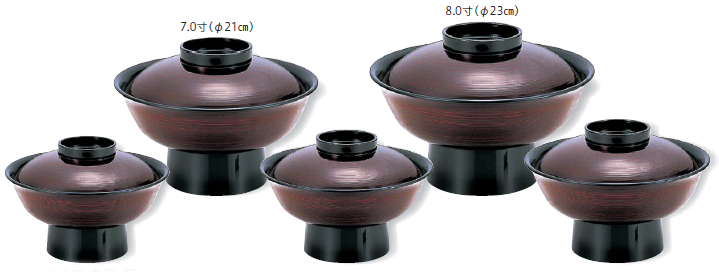 飛竜椀 溜刷毛目内黒