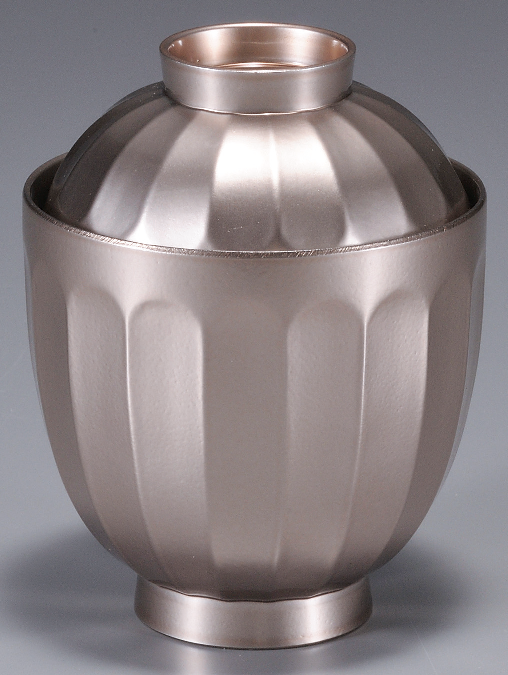 耐熱 菊型小吸物椀 銀透き内黒 蓋付