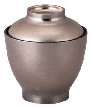 耐熱 3.0寸 宝寿箸洗椀 ブロンズ乾漆 内黒 蓋付