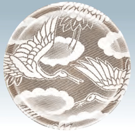 ニュー回転寿司皿 西陣風白銀の鶴 φ15ｃｍ 食洗対応