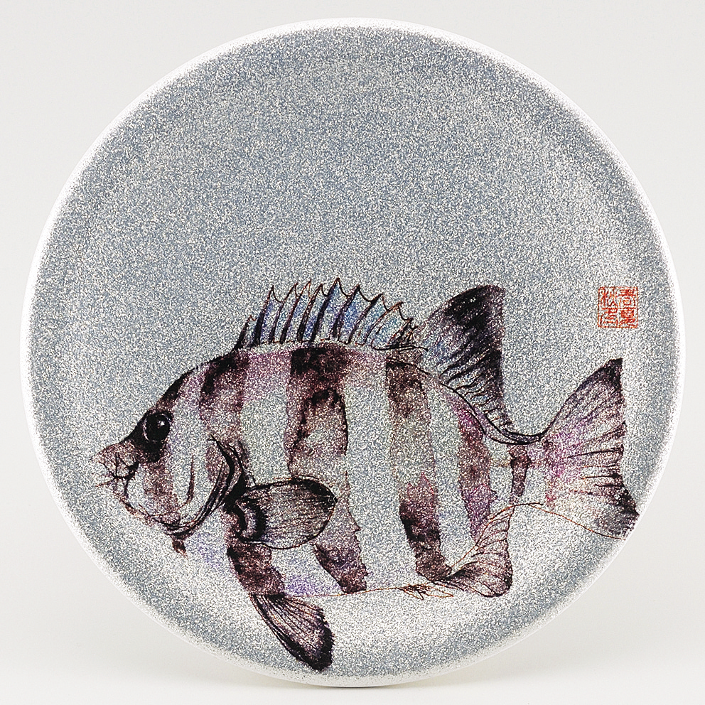 回転寿司皿 耐熱φ150 シルバーパール 日本海 石鯛