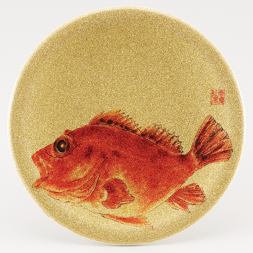 回転寿司皿 耐熱φ150 ゴールドパール 日本海 カサゴ