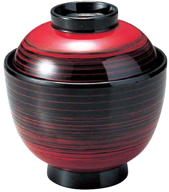 お椀 食洗機対応 耐熱 一口小吸椀 朱カスミ 250cc
