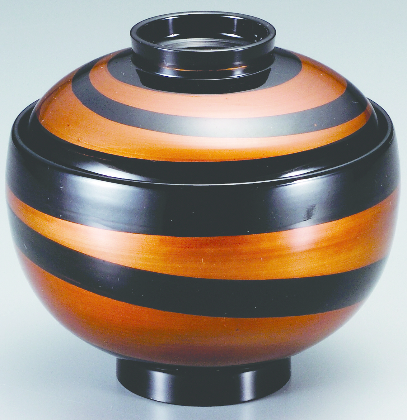 蓋付椀 3.1寸布袋椀 黄金鳴門内黒