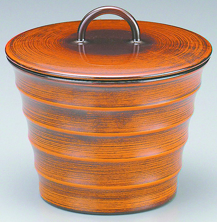 小吸椀 リングロクロ目椀 栃刷毛目内黒