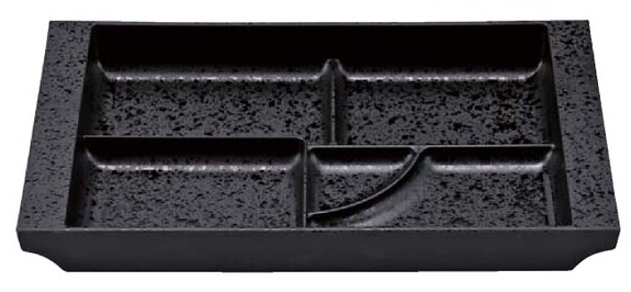 舟型ランチプレート 黒クリアタタキ