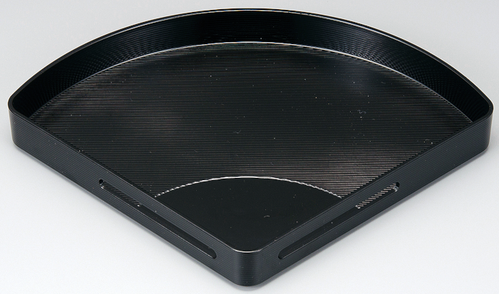 扇面すかし盛器 30ｃｍ 黒