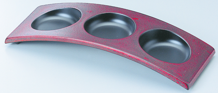 タイコ橋盛器 絞り漆刻