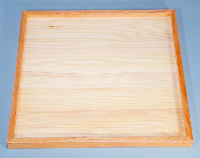 木製 角白木盆 クリアー仕上