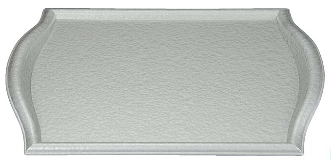 波渕トレー 銀アクア ノンスリップ加工