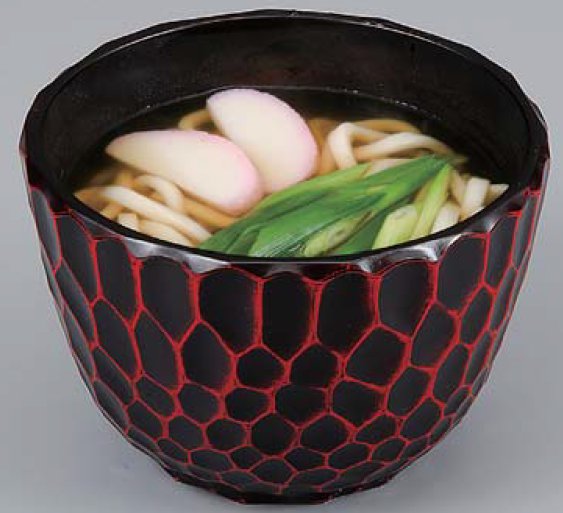 木彫亀甲丼 蓋無 曙内黒 φ144mm