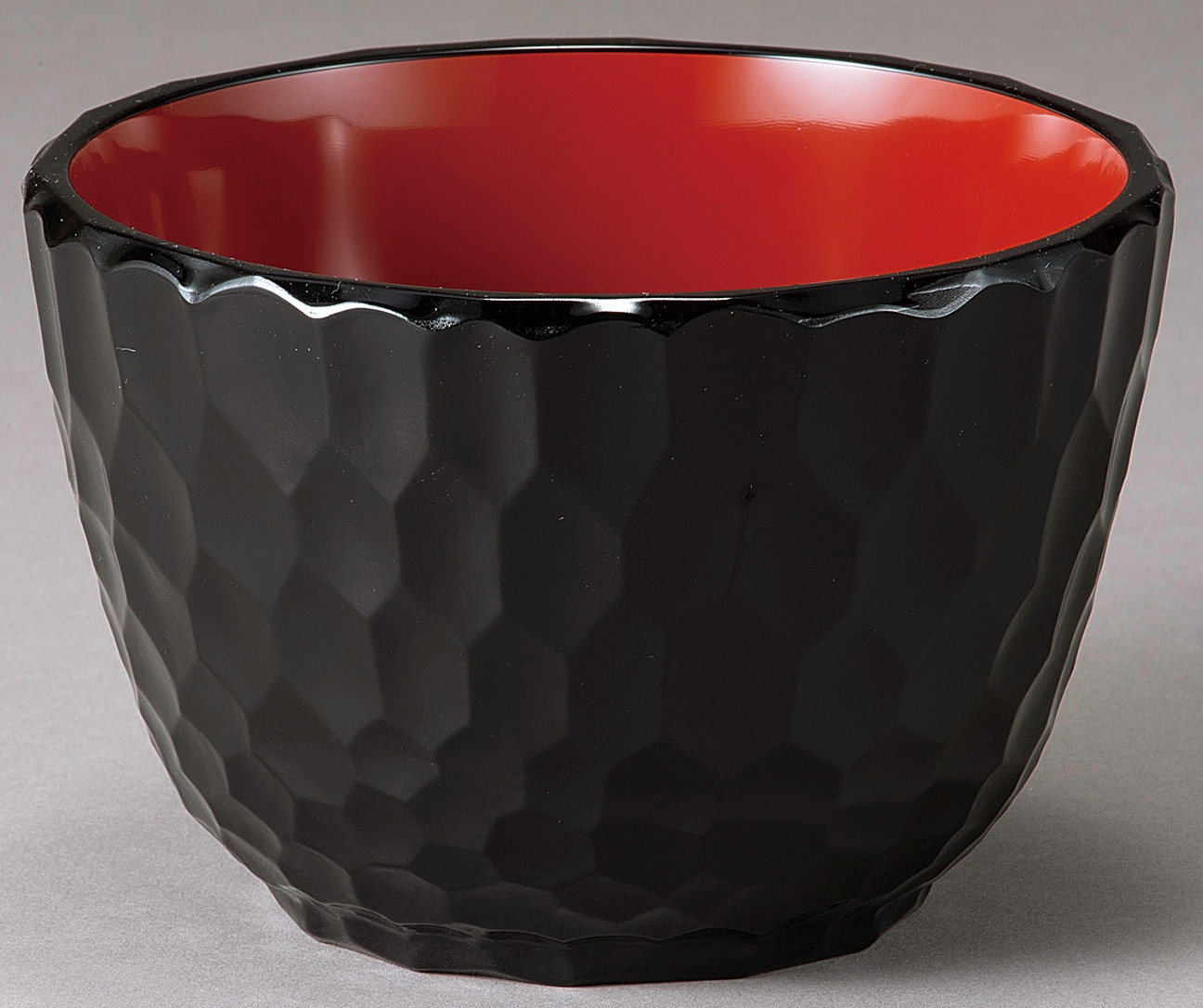 木彫亀甲丼 蓋無 黒内黒 φ144mm