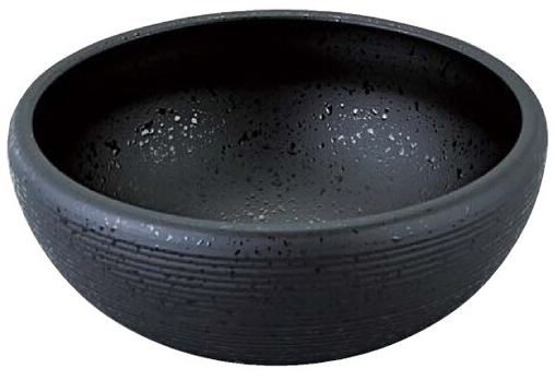 千筋 ナツメ鉢 黒タタキ