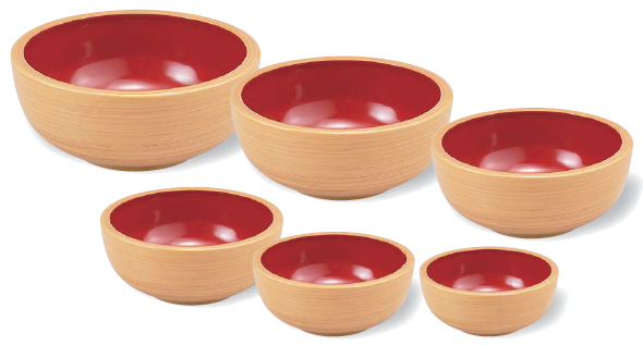 がんこ浅鉢 白木内朱