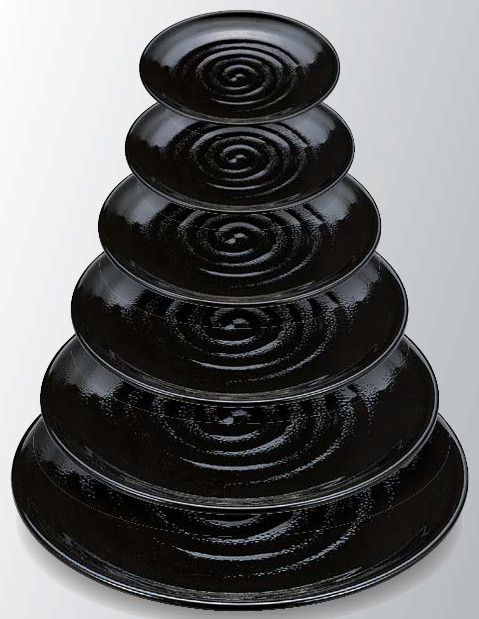 神龍鉢 黒パール裏黒塗(全面塗)