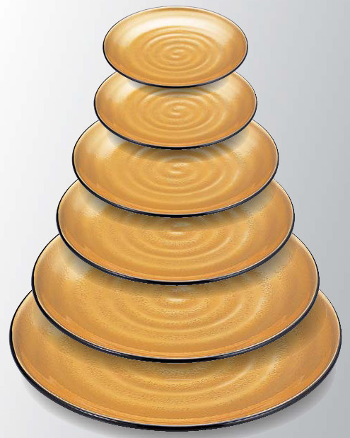 神龍鉢 金粉蒔裏黒塗(全面塗)