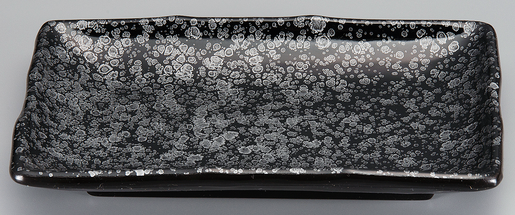 7寸 波渕焼物皿 銀津軽