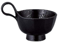 手付椀 耐熱トッティー 渦型汁椀 黒タタキ