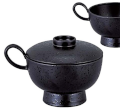 手付椀 耐熱仙才トッティー椀 蓋セット 黒タタキ