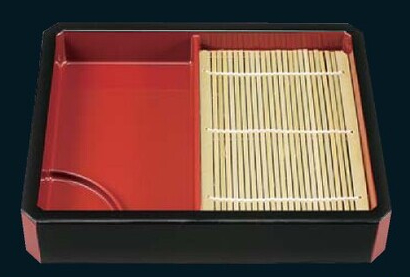 DX隅切 天もりざる 黒内朱 本体(底板無)