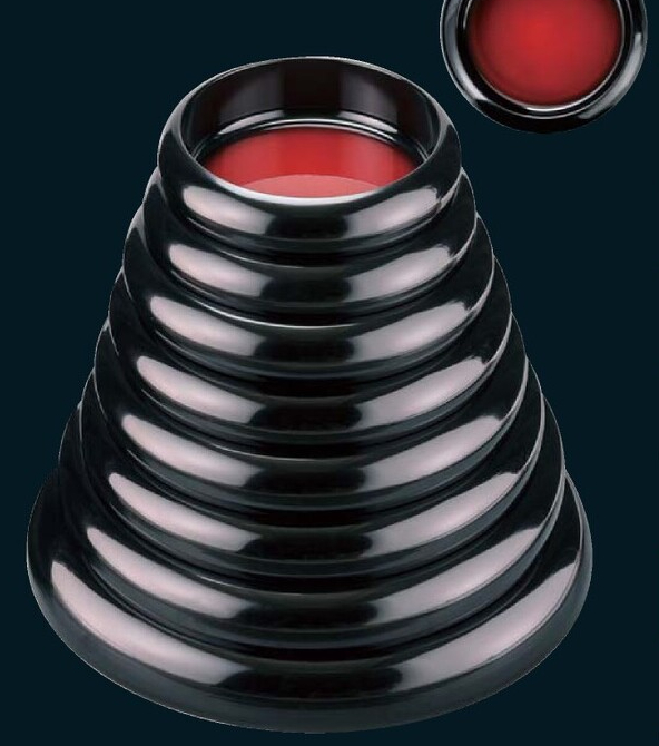 寿司桶 ニュー寿冠桶 朱黒ぼかし