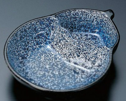 仕切付ひさご鉢 吹墨(A)/松花堂用器
