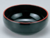 4寸 丸鉢（段付）黒天朱
