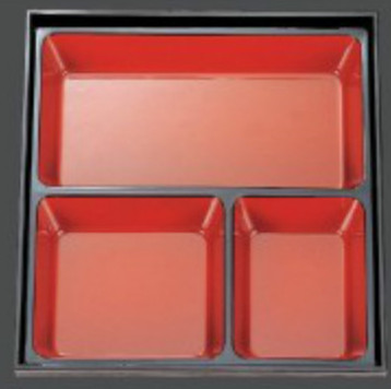 弁当箱 8.5寸 透かし松花堂 銀（正方形） 仕切別の通販サイト-フクジネット