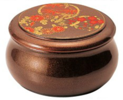 寿冠鉢ちらし重(深型) 梨地花丸 内黒