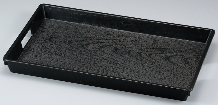 ABS 木目脇取盆 黒