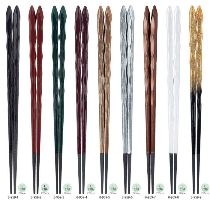 ＰＢＴ樹脂塗箸 荒彫とんがり箸