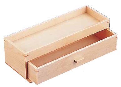 木製カスター＆箸箱ナチュラル