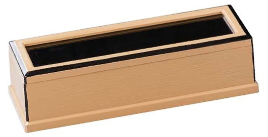 ABS製 24ｃｍ元禄箸箱 黒（楊枝入付）