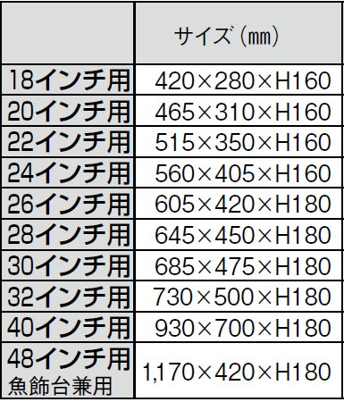 サイズ表