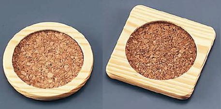 木製コルクコースター
